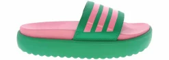 Comfort Sandals|Athletic Slides|ADIDAS Adilette Women's Platform Slide Green