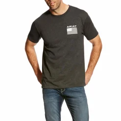 Tops|ARIAT Freedom Men's T-Shirt Grey