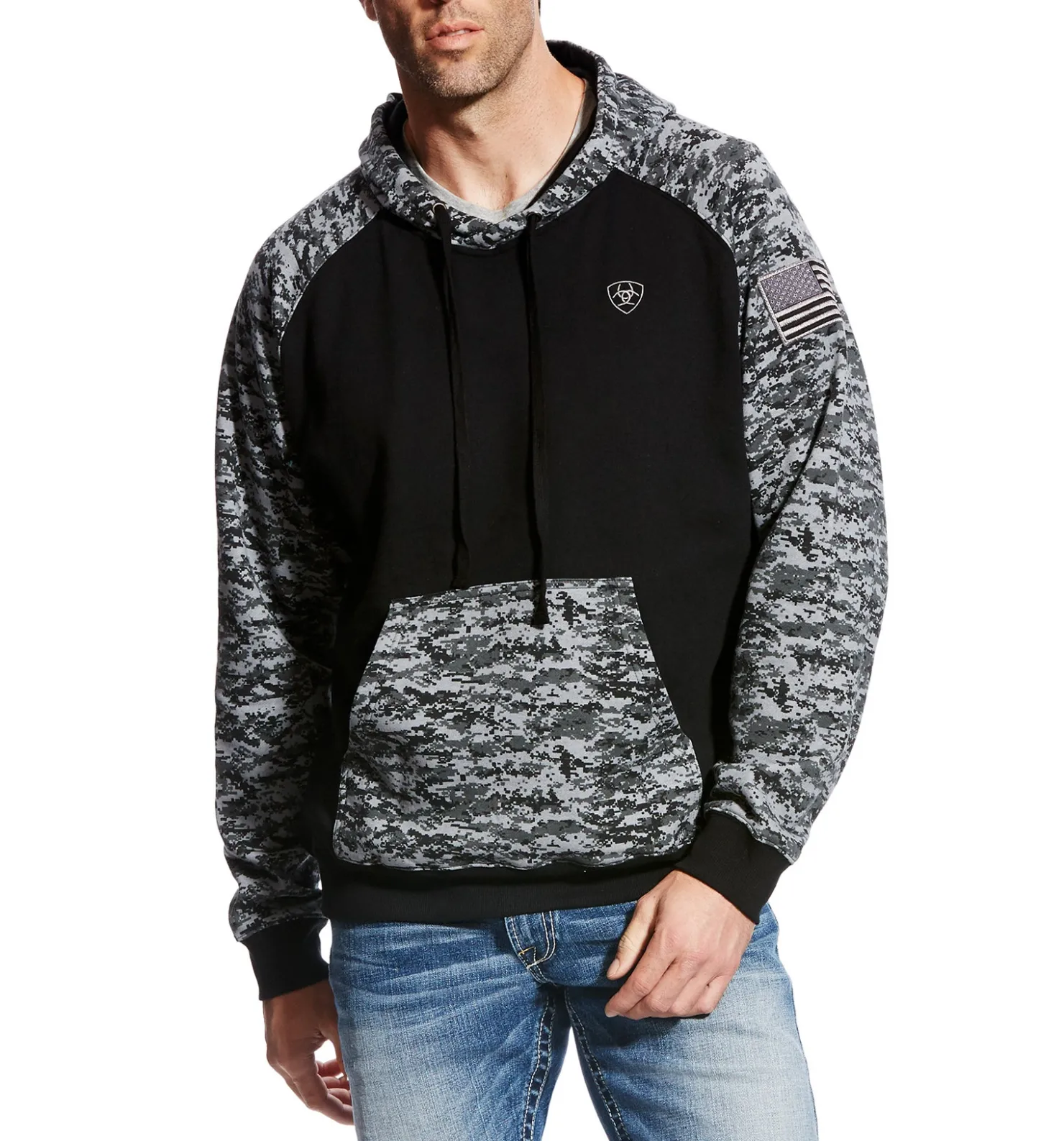 Tops|ARIAT Patriot Digi Camo Men's Hoodie