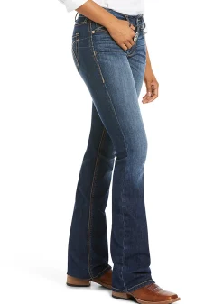 Bottoms|ARIAT REAL Perfect Rise Stretch Rose Women's Boot Cut Jean Blue
