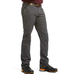 Bottoms|ARIAT Rebar M4 Low Rise Durastretch Made Tough Men's Straight Leg Pant Grey