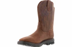 Safety Toe Boots|Slip Resistant|ARIAT Sierra Shock Shield Patriot Men’s Wide-Width Steel Toe Work Boot Brown