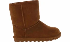 Boots|BEARPAW Elle Youth Hickory Girls’ (13-7) Comfort Boot Brown