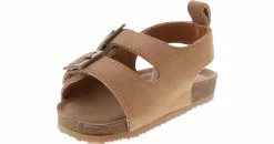 Sandals|SPERRY Bearpaw Glitter Chestnut Infant Girls’ (2-4) Footbed Sandal Brown
