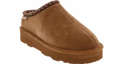 Comfort Shoes|Slip-On|BEARPAW Martis Hickory Platform Women’s Fashion Slipper Brown
