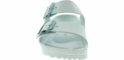 Comfort Sandals|Flat Sandals|BIRKENSTOCK Arizona Stealth Surf Women’s Footbed Sandal Green