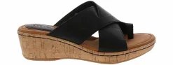 Wedge & Platform Sandals|BOC B.O.C Summer Cross Band Women’s Wedge Sandal Black