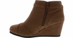 Boots|BTW Iris Tie Youth Girls’ (13-5) Wedge Bootie Brown