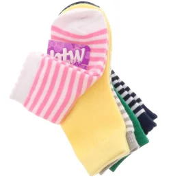 Socks|BTW 5-Pack Bright Stripes Toddler Girls' Anklet Socks Multicolor