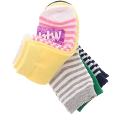 Socks|BTW 5-Pack Bright Stripes Toddler Girls' Anklet Socks Multicolor