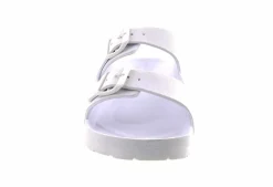Flat Sandals|BTW Trey Two Band Women's Sandal White