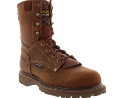 Safety Toe Boots|Slip Resistant|CAROLINA 8-inch Men's Composite Toe Work Boot Brown