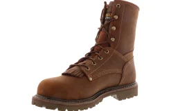 Safety Toe Boots|Slip Resistant|CAROLINA 8-inch Men's Composite Toe Work Boot Brown