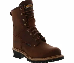 Soft Toe Boots|Slip Resistant|CAROLINA 8-inch Men’s Soft Toe Work Boot Brown