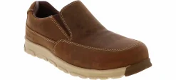 Safety Toe Athletics|Slip Resistant|CAROLINA S-117 Slip-on Men's Aluminum Toe Work Shoe Brown