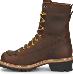 Safety Toe Boots|Slip Resistant|CAROLINA Spruce 8-inch Men's Steel Toe Work Boot Brown