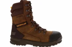 Safety Toe Boots|Slip Resistant|CATERPILLAR Accomplice X 8-inch Men’s Steel Toe Work Boot Brown