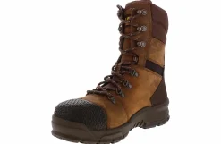 Safety Toe Boots|Slip Resistant|CATERPILLAR Accomplice X 8-inch Men’s Steel Toe Work Boot Brown