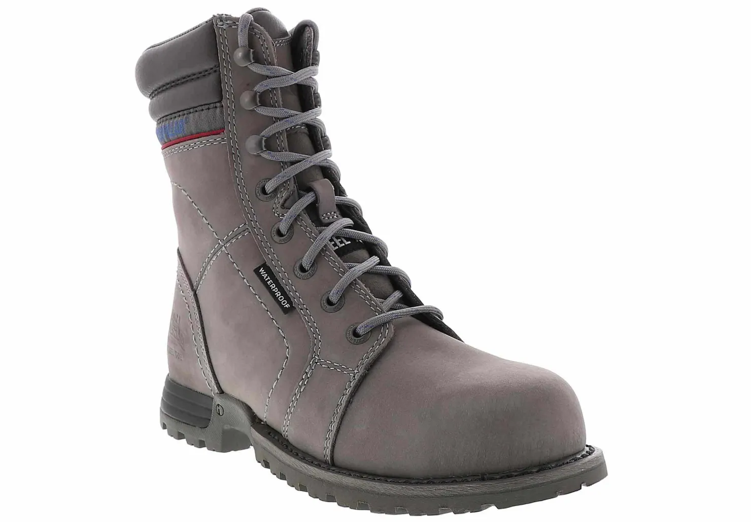 Wide-Width Boots|Safety Toe Boots|CATERPILLAR Echo Women's Steel Toe Work Boot Grey