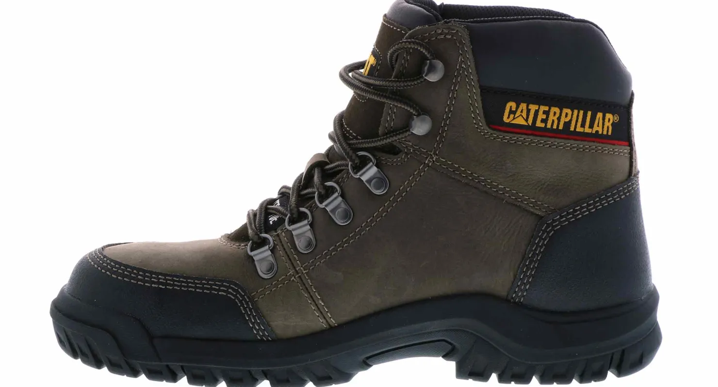 Safety Toe Boots|Wide|CATERPILLAR Outline Men's Wide-Width Steel Toe Work Boot Brown