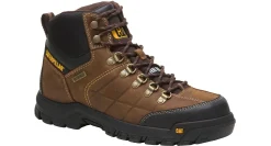 Slip Resistant|Safety Toe Boots|CATERPILLAR Threshold Men's Steel Toe Work Boot Brown