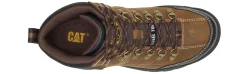 Slip Resistant|Safety Toe Boots|CATERPILLAR Threshold Men's Steel Toe Work Boot Brown