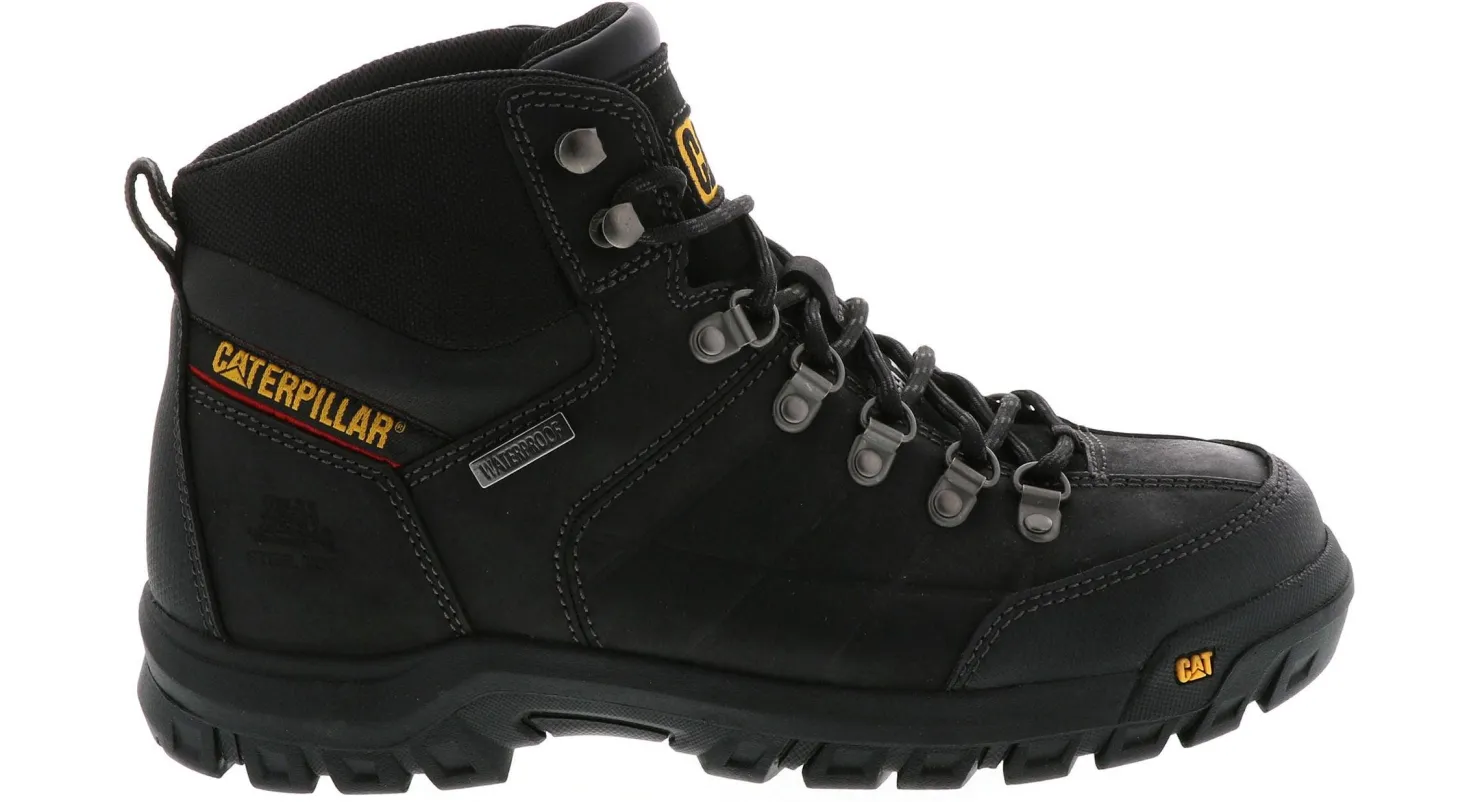 Safety Toe Boots|Slip Resistant|CATERPILLAR Threshold Men's Wide-Width Steel Toe Work Boot Black
