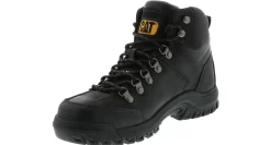 Safety Toe Boots|Slip Resistant|CATERPILLAR Threshold Men's Wide-Width Steel Toe Work Boot Black