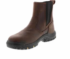 Safety Toe Boots|CATERPILLAR Wheelbase Men's Steel Toe Work Boot Brown