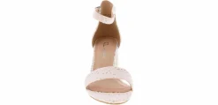 Heeled Sandals|Special Occasion|CL BY LAUNDRY Jessie Eyelet Women's Fashion Heel White