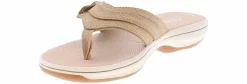 Comfort Sandals|Flip Flops|CLARKS Breeze Dalia Sand Cloudstepper Women’s Sandal Beige