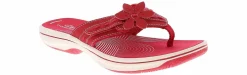 Comfort Sandals|Flip Flops|CLARKS Breeze Opal Cherry Cloudstepper Women’s Sandal Red