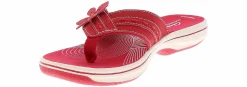 Comfort Sandals|Flip Flops|CLARKS Breeze Opal Cherry Cloudstepper Women’s Sandal Red