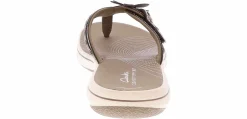 Comfort Sandals|Flip Flops|CLARKS Breeze Opal Pewter Cloudstepper Women’s Sandal Beige