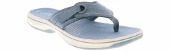 Comfort Sandals|Flip Flops|CLARKS Breeze Reyna Denim Cloudstepper Women's Sandal Blue