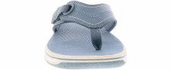 Comfort Sandals|Flip Flops|CLARKS Breeze Reyna Denim Cloudstepper Women's Sandal Blue