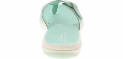 Comfort Sandals|Flip Flops|CLARKS Breeze Ryna Cloudstepper Women's Sandal Green