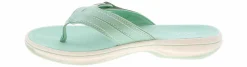 Comfort Sandals|Flip Flops|CLARKS Breeze Ryna Cloudstepper Women's Sandal Green