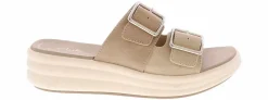 Comfort Sandals|Wedge & Platform Sandals|CLARKS Drift Buckle Women's Wedge Sandal Beige