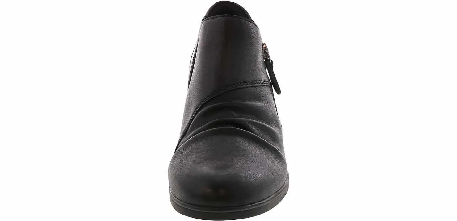 Wedge & Heeled Boots|Heels & Wedges|CLARKS Emily2 Braley Women’s Ankle Bootie Black
