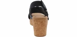 Wedge & Platform Sandals|Heeled Sandals|CLARKS Giselle Dove Buckle Women's Wedge Sandal Blue
