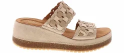 Comfort Sandals|Wedge & Platform Sandals|CLARKS Kassanda Lily Mule Women's Wedge Sandal Beige