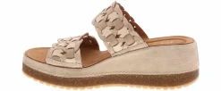 Comfort Sandals|Wedge & Platform Sandals|CLARKS Kassanda Lily Mule Women's Wedge Sandal Beige