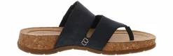 Comfort Sandals|Flip Flops|CLARKS Reileigh Park Navy Buckle Women's Thong Sandal Blue
