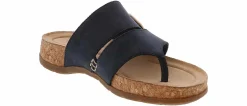 Comfort Sandals|Flip Flops|CLARKS Reileigh Park Navy Buckle Women's Thong Sandal Blue
