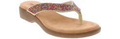 Comfort Sandals|Flat Sandals|CLIFFS BY WHITE MOUNTAIN Cliff By White Mountain Becharm Woman’s Thong Sandal Multicolor