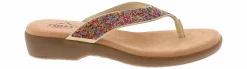 Comfort Sandals|Flat Sandals|CLIFFS BY WHITE MOUNTAIN Cliff By White Mountain Becharm Woman’s Thong Sandal Multicolor