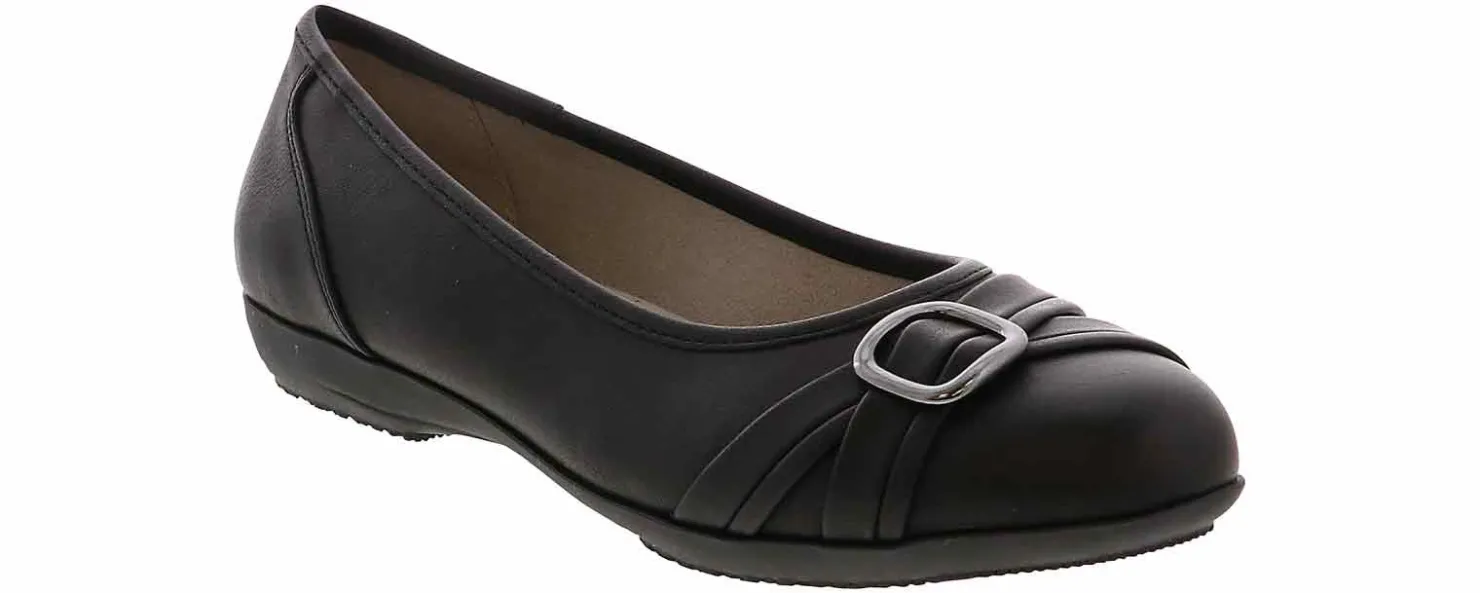 Flat|Comfort Shoes|CLIFFS BY WHITE MOUNTAIN Calming Women’s Wide-Width Casual Shoe Black