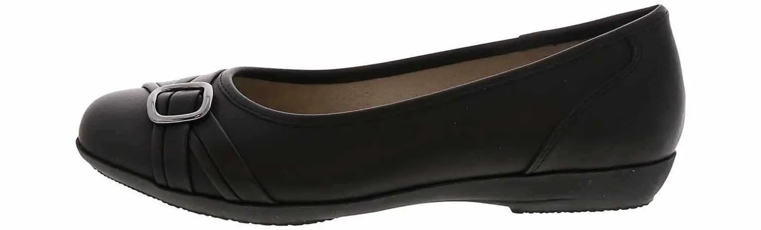 Flat|Comfort Shoes|CLIFFS BY WHITE MOUNTAIN Calming Women’s Wide-Width Casual Shoe Black
