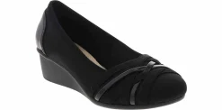 Special Occasion|Comfort Dress Shoes|CLIFFS BY WHITE MOUNTAIN Bowie Women’s Wide-Width Wedge Heel Black
